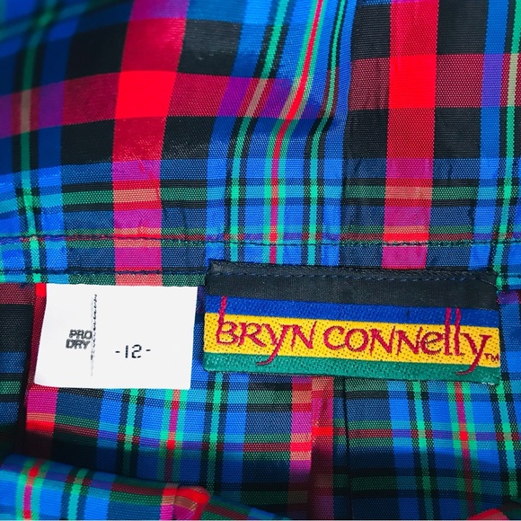 VINTAGE 90s Blue Red Plaid Midi Skirt Deadstock‎ Holiday Christmas Size 8 New - Picture 8 of 15